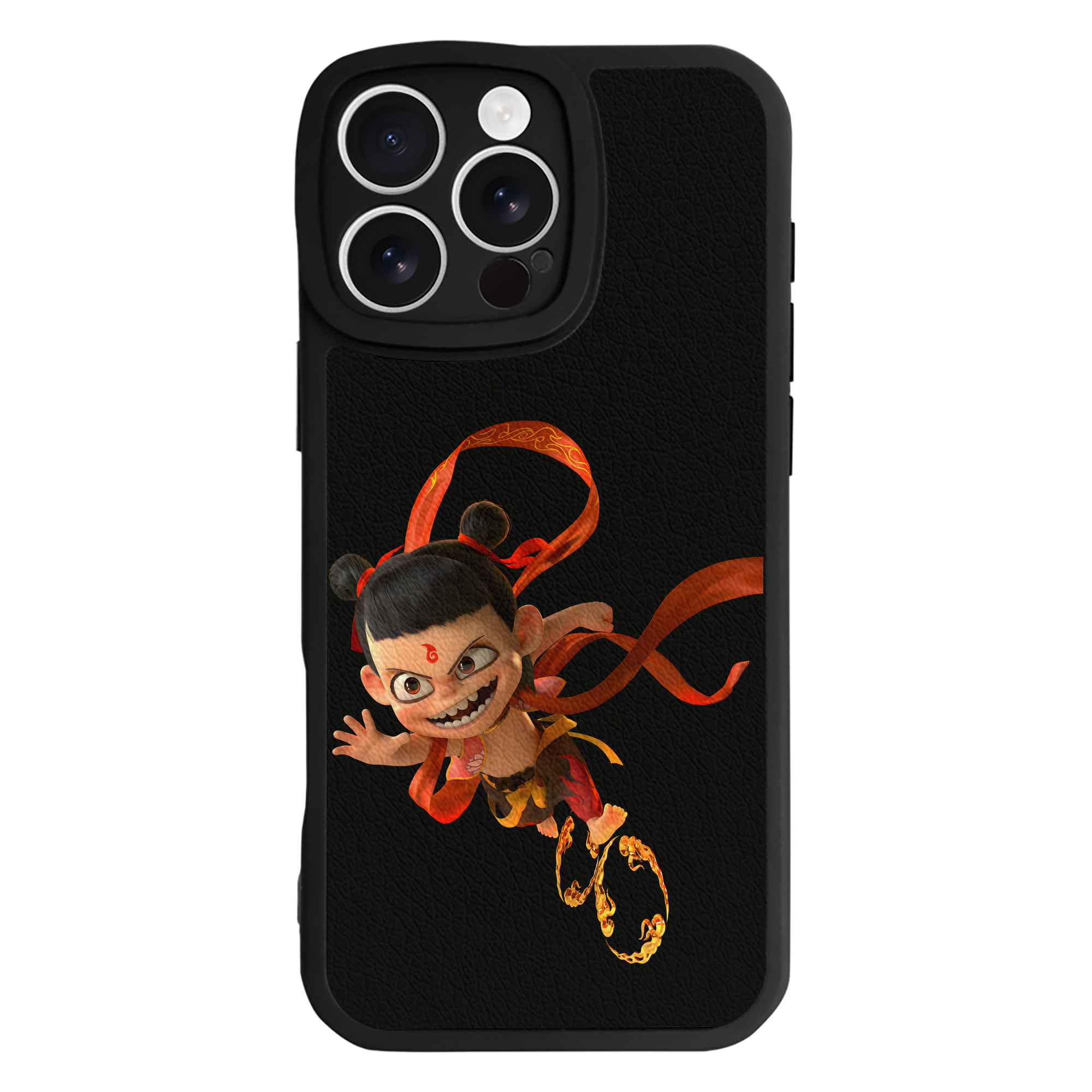 （画像用） Ne Zha 2 ナタ 魔童の大暴れ 【iPhone 16シリーズ対応】シリコンスマホケース（レザー調） 材質：シリコン